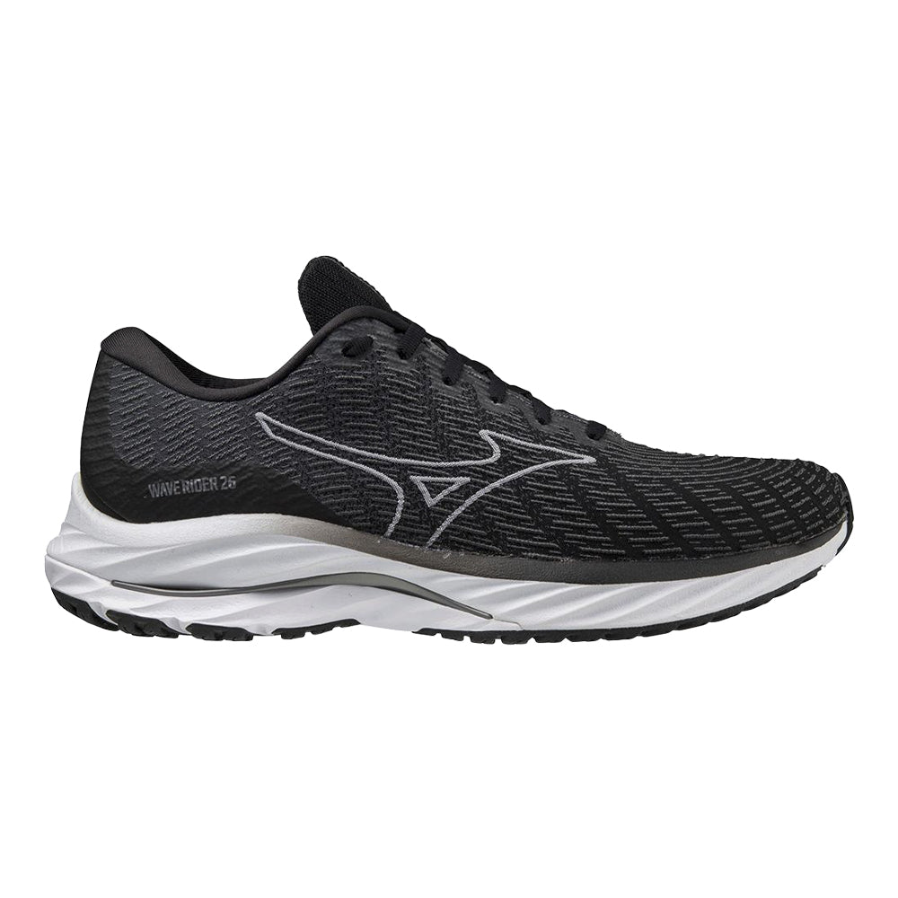 Men's Mizuno Wave Rider 26 SSW, Black-White, 9.5 D Medium