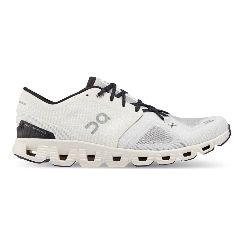 Men's On Cloud X 3, Ivory/Black, 9 D Medium