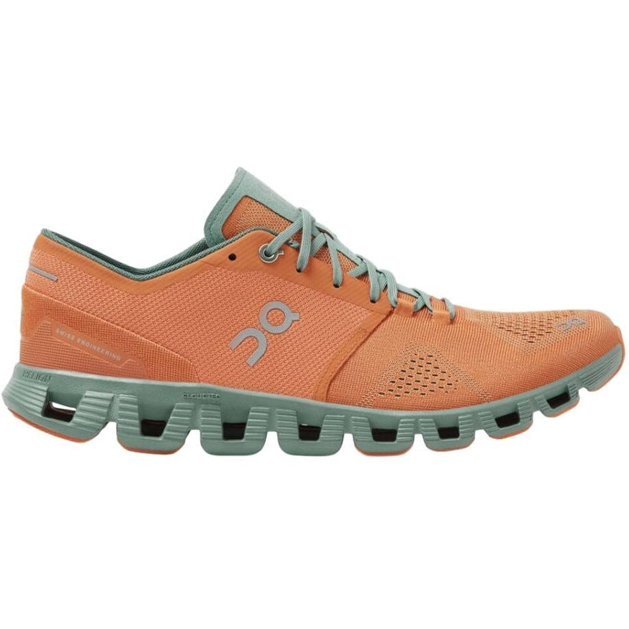 Men's On Cloud X, Orange/Sea, 13 D Medium