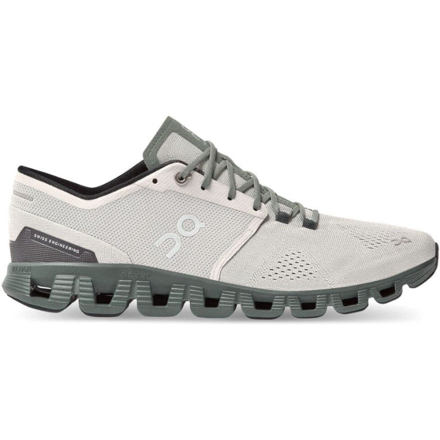 Men's On Cloud X, Glacier/Olive, 9 D Medium