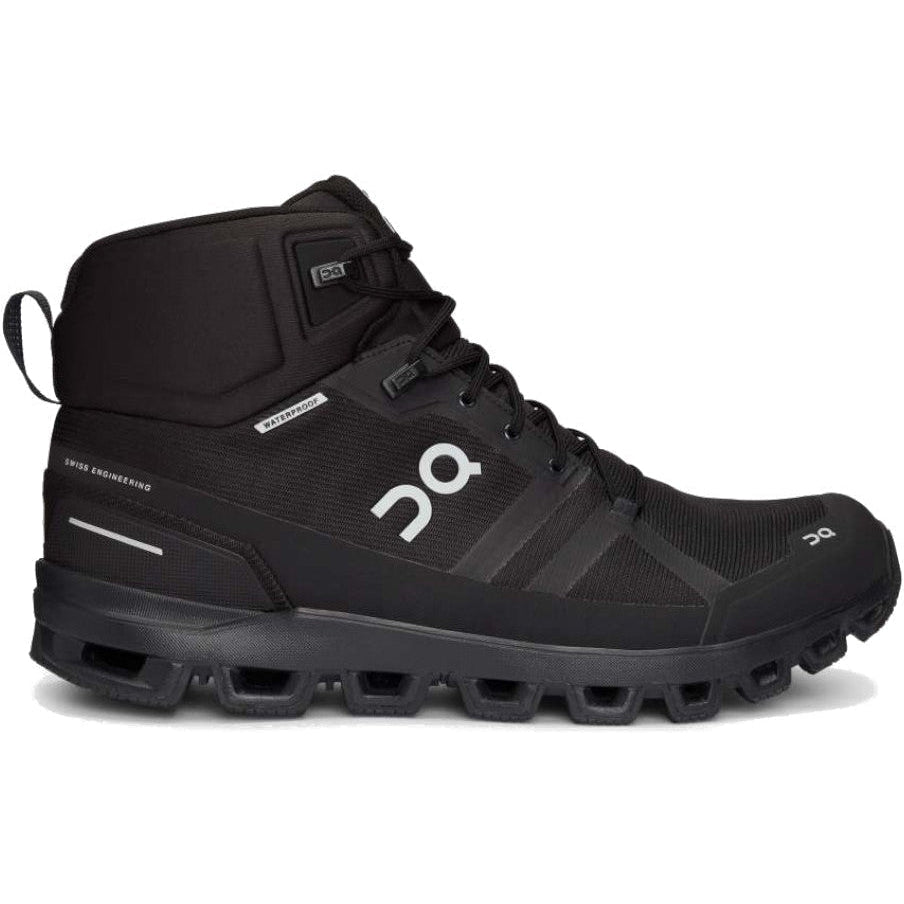 Men's On Cloudrock Waterproof, All Black, 9.5 D Medium