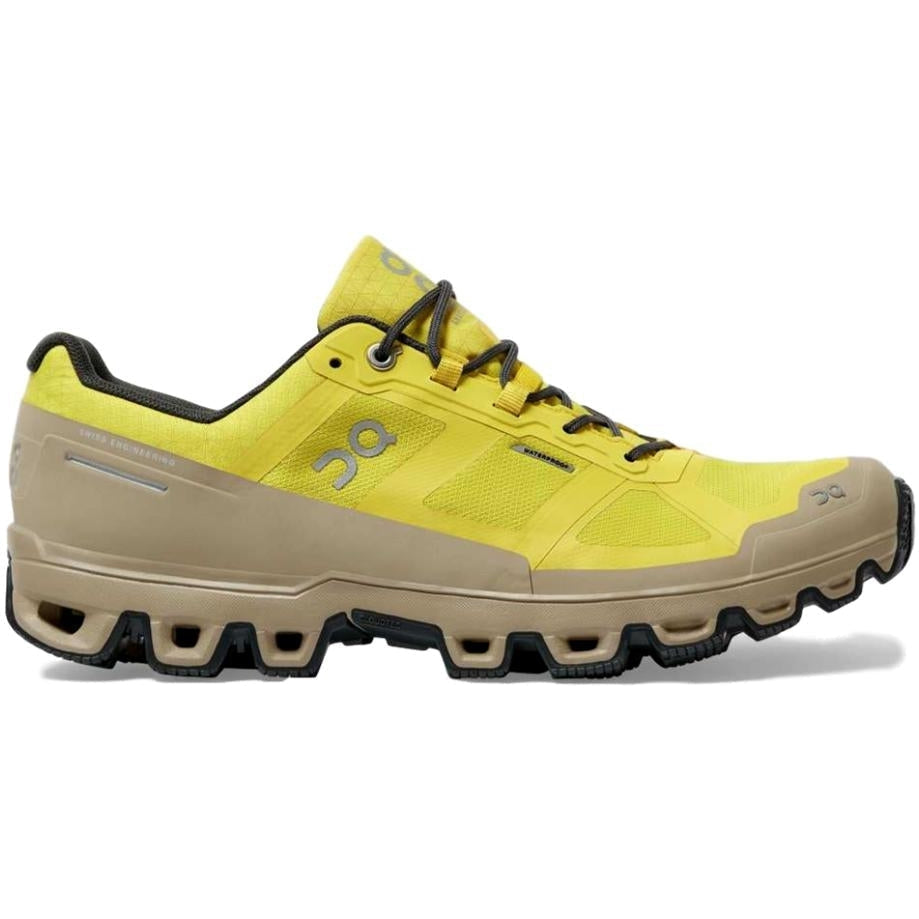 Men's On Cloudventure Waterproof, Mustard/Shadow, 9.5 D Medium