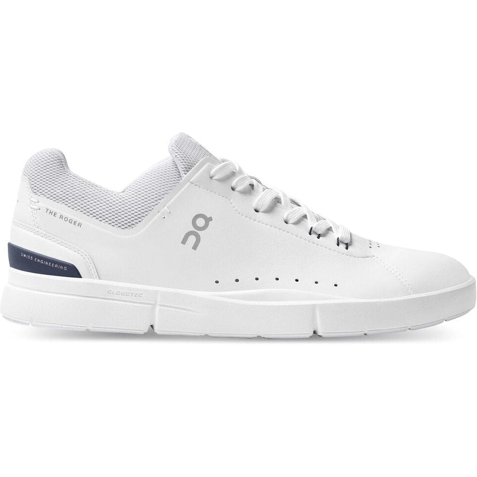 Men's ON The Roger Advantage, White/Ink, 10 D Medium