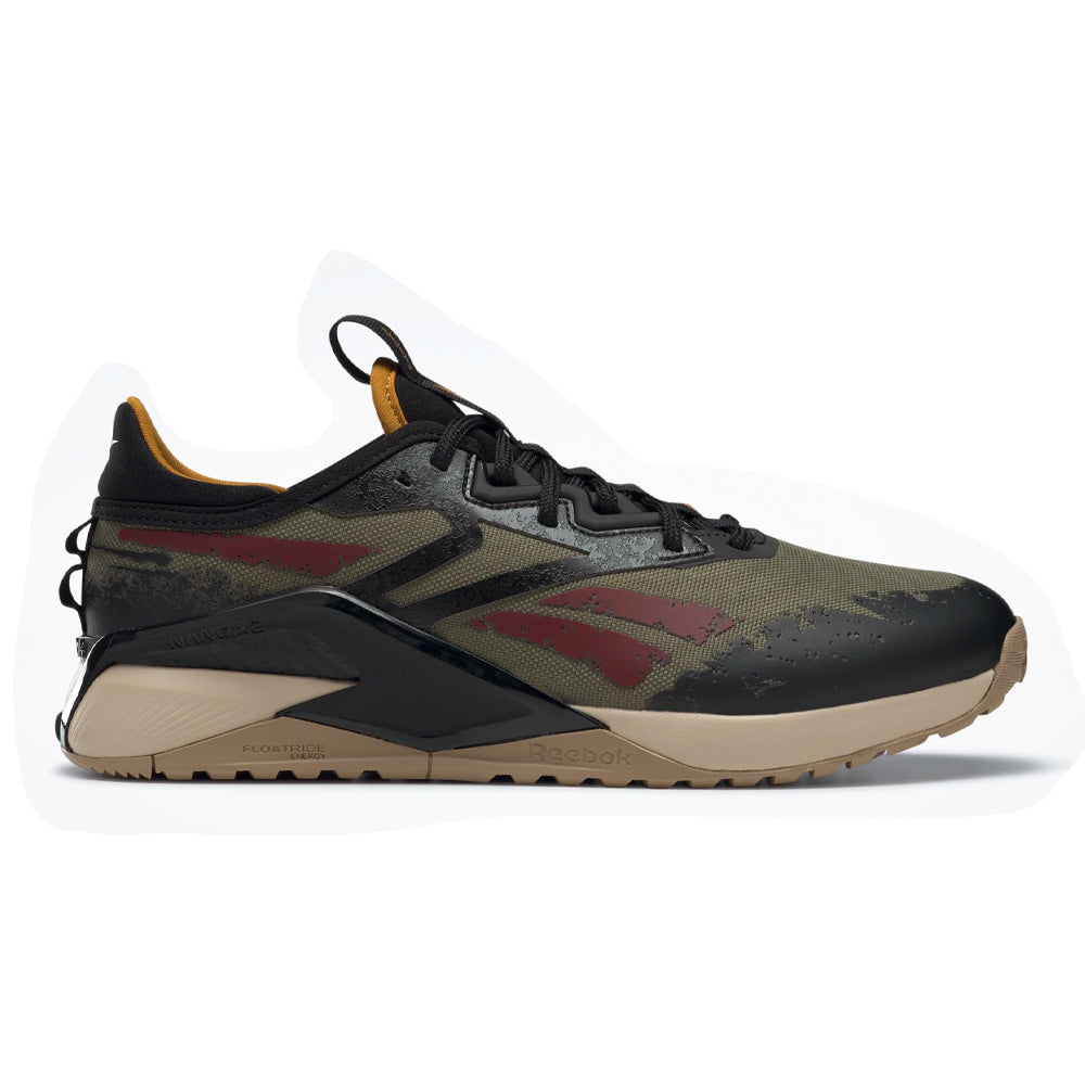 Men's Reebok Nano X2 Adventure, Modern Olive/Core Black/Wild Khaki, 10 D Medium