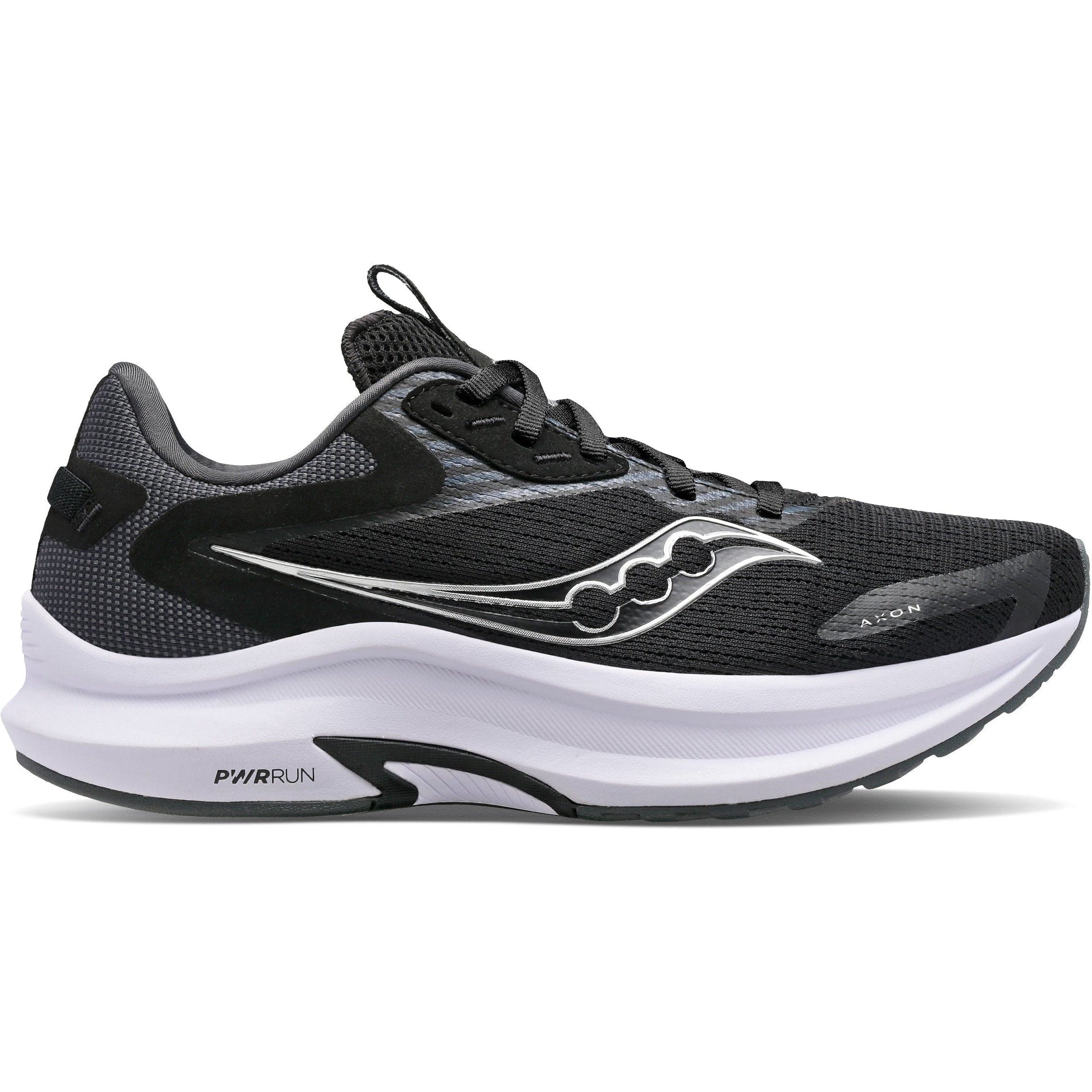 Men's Saucony Axon 2, BLACK/WHITE, 9.5 D Medium