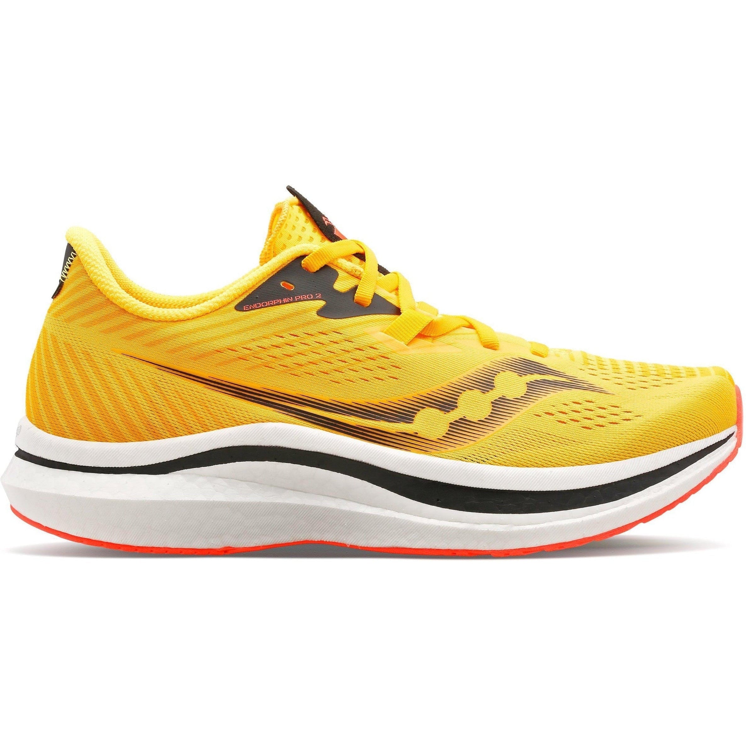 Men's Saucony Endorphin Pro 2, ViZiGold/ViZiRed, 11.5 D Medium