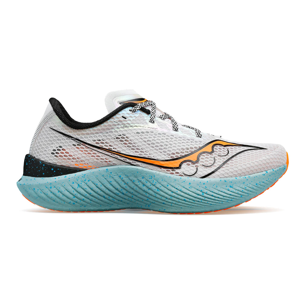 Men's Saucony Endorphin Pro 3, Fog/Viziorange, 11.5 D Medium