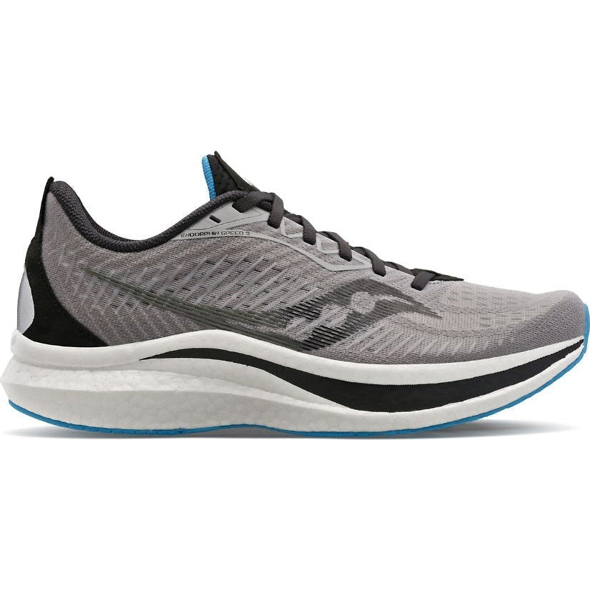Men's Saucony Endorphin Speed 2, ALLOY/TOPAZ, 9.5 D Medium