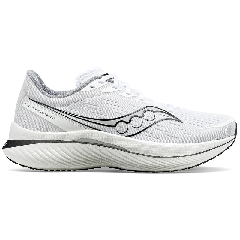 Men's Saucony Endorphin Speed 3, White/Black, 10.5 D Medium