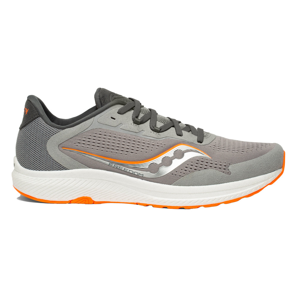 Men's Saucony Freedom 4, Alloy/ViZI Orange, 12.5 D Medium