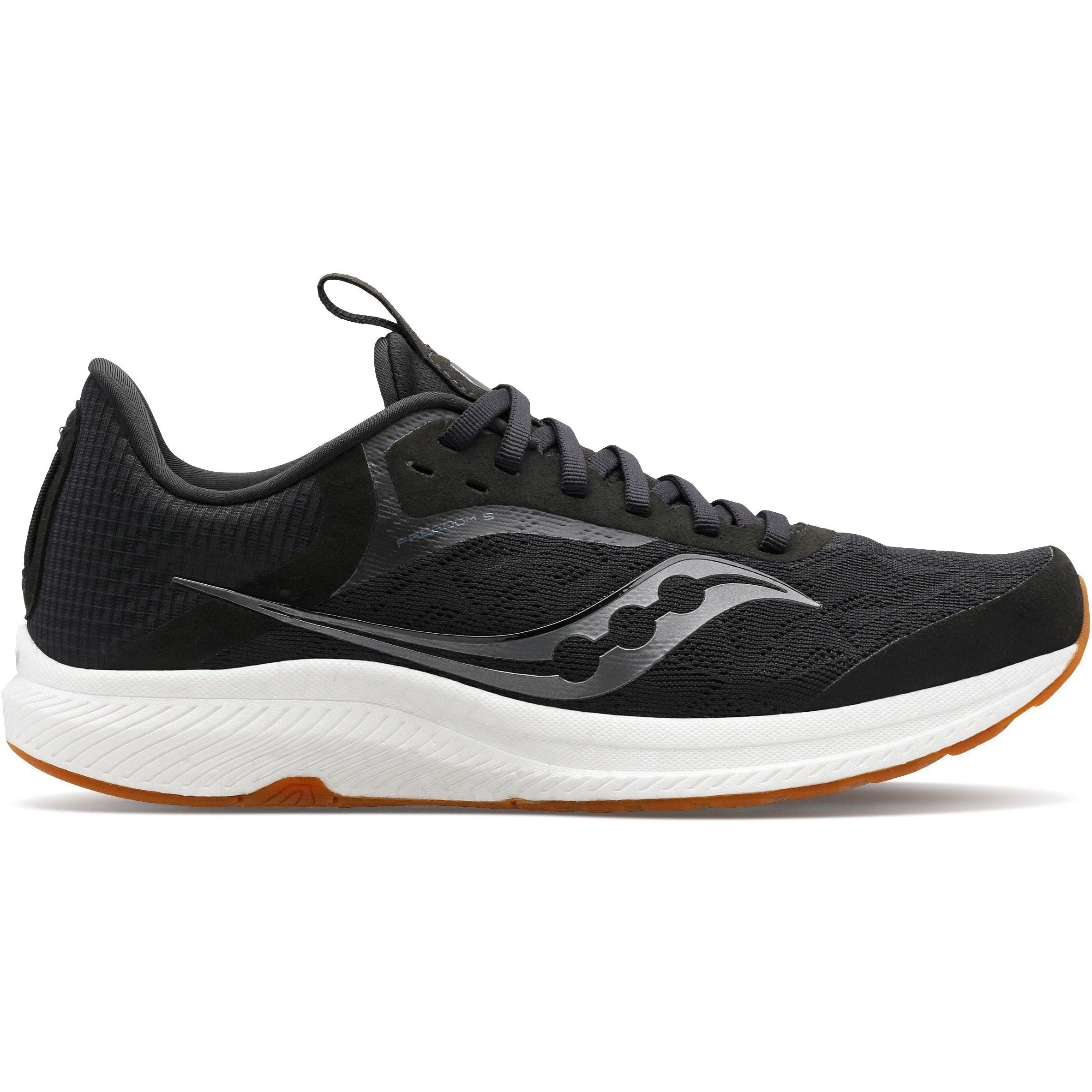 Men's Saucony Freedom 5, BLACK/GUM, 8.5 D Medium