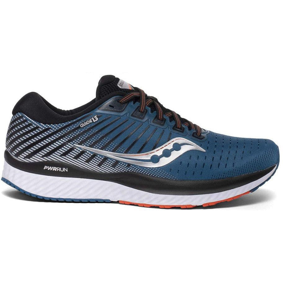 Men's Saucony Guide 13, Blue/Silver, 8 2E Wide