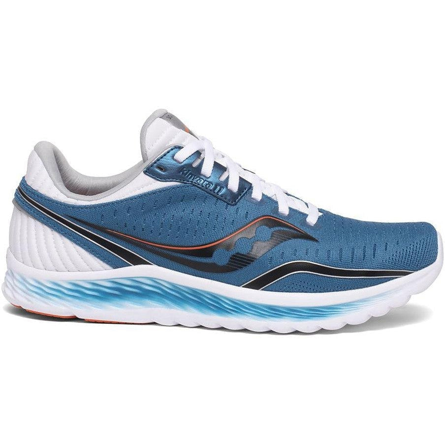 Men's Saucony Kinvara 11, Blue/Black, 7 2E Wide