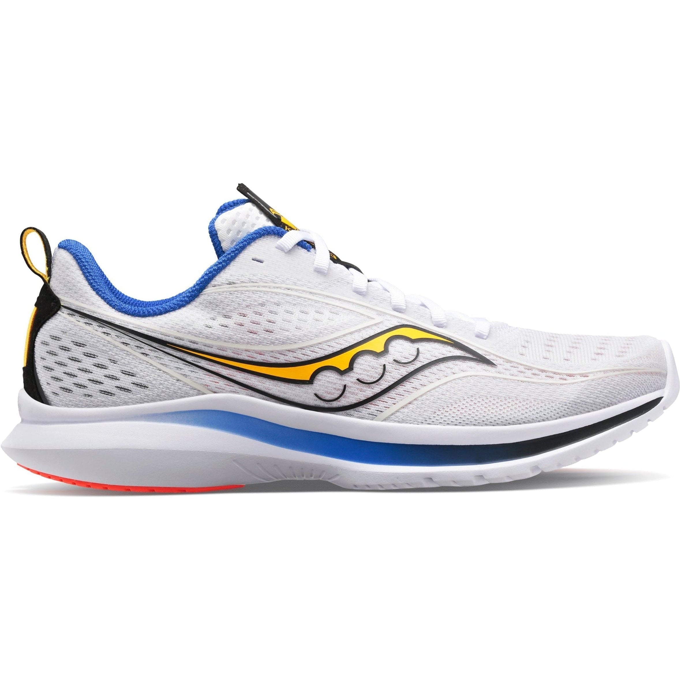Men's Saucony Kinvara 13, Black/White/Vizi, 12.5 D Medium