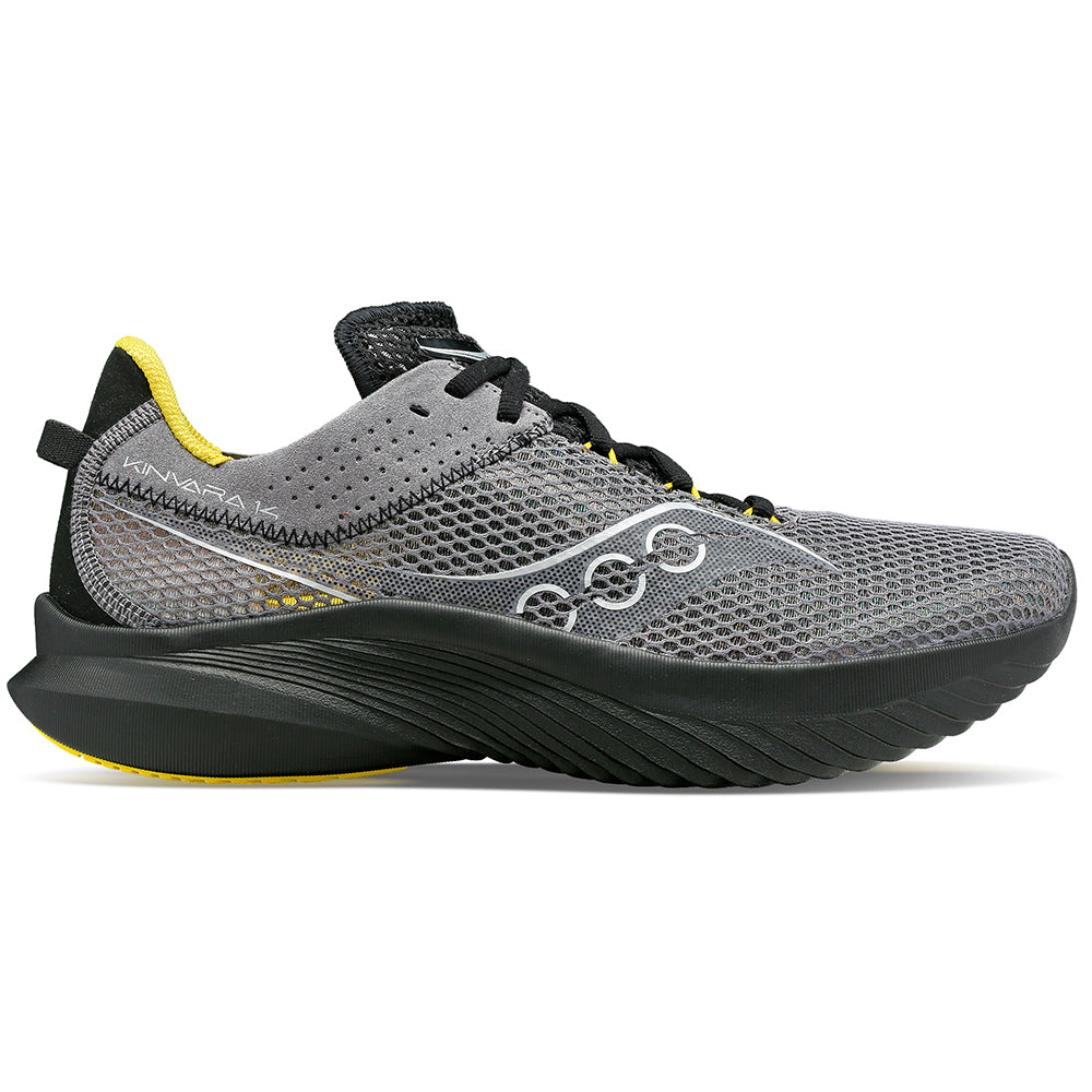 Men's Saucony Kinvara 14, Gravel/Black, 8.5 D Medium