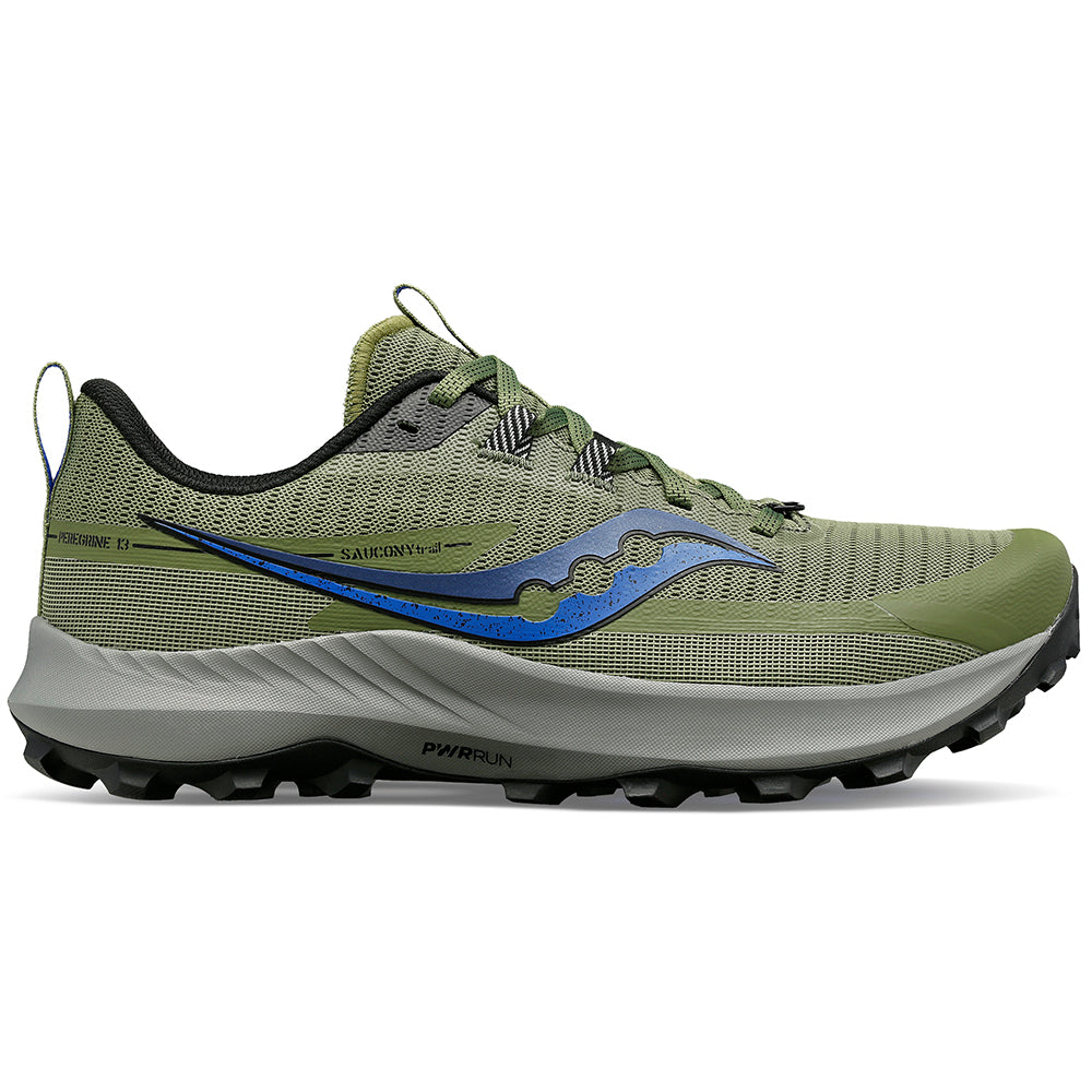 Men's Saucony Peregrine 13, Glade/Blk, 11 D Medium