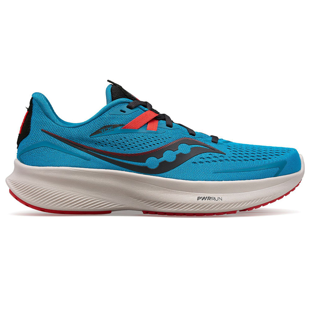 Men's Saucony Ride 15, Ocean/Black, 12 D Medium