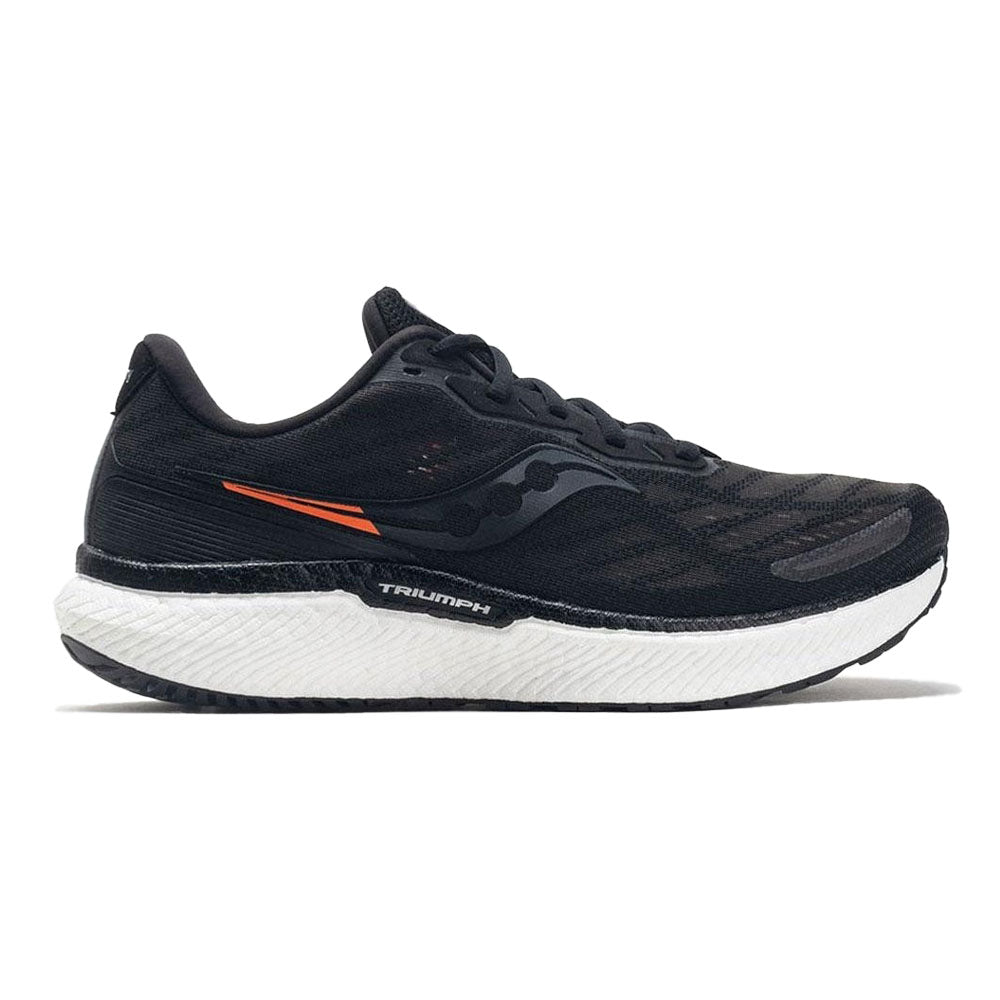 Men's Saucony Triumph 19, Black/White, 8.5 2E Wide