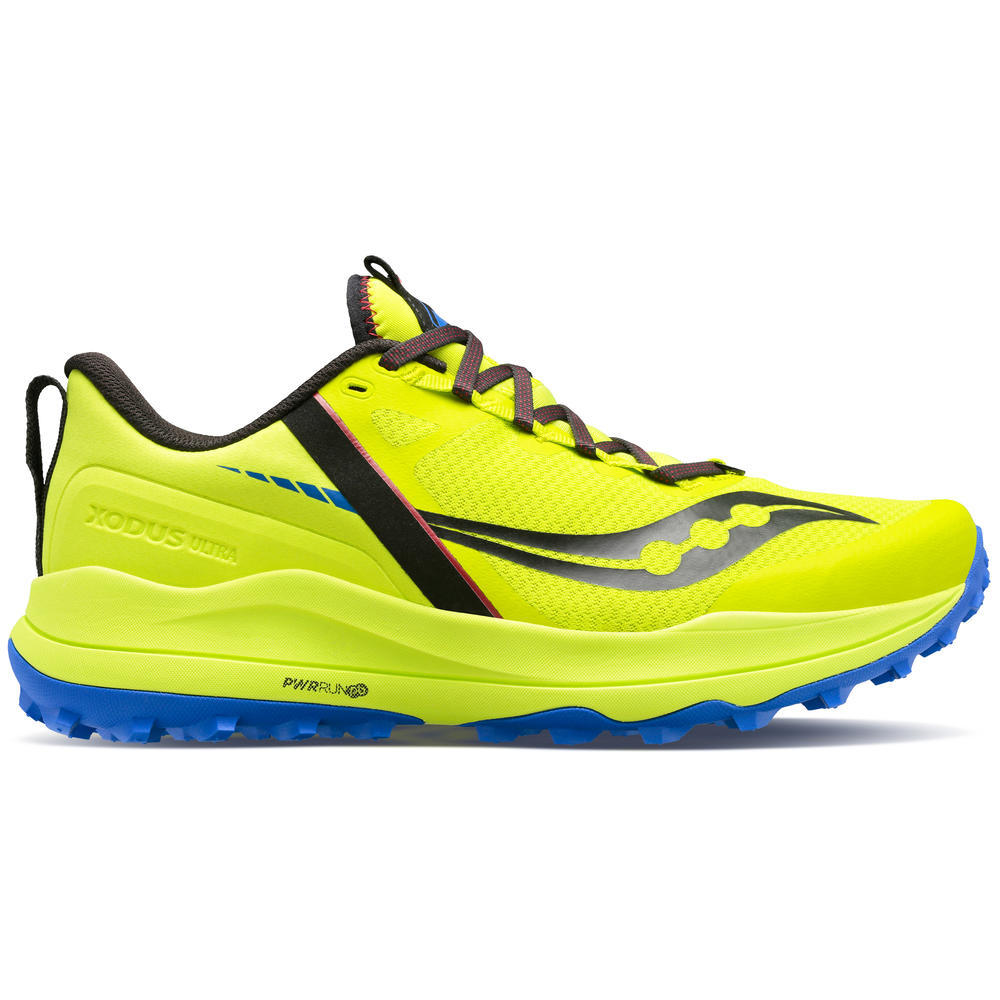 Men's Saucony Xodus Ultra, Acid/Blue Raz, 9 D Medium