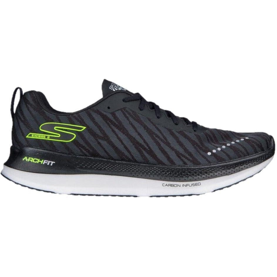 Men's Skechers Go RUN Razor Excess 2, Black/White, 12.5 D Medium