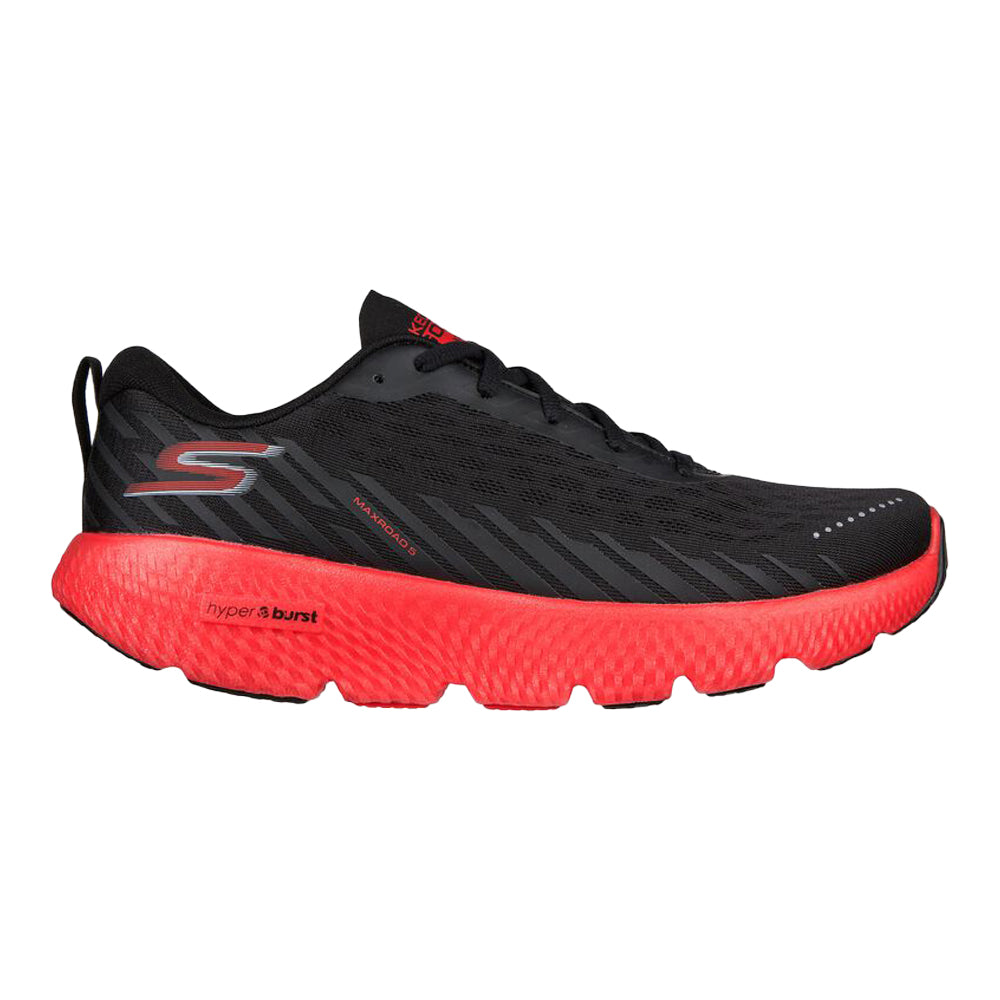 Men's Skechers Go Run Maxroad 5, Black/Red, 10 D Medium