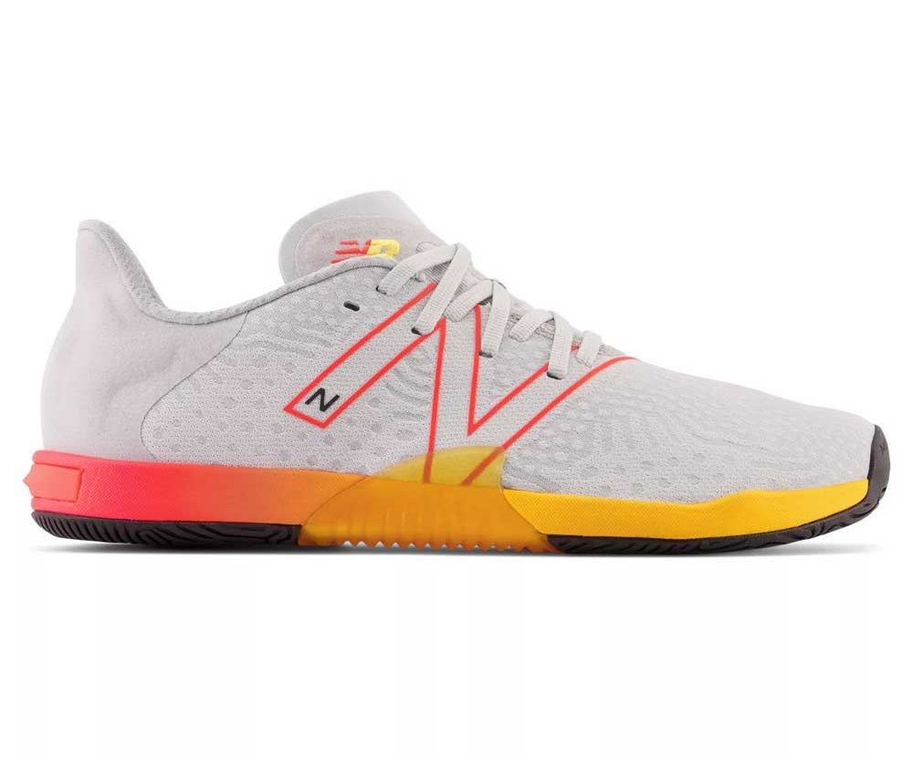 Men's New Balance Minimus TR, Light Aluminum/Electric Red, 12 2E Wide