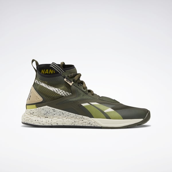 Men's Reebok Nano X Unknown, Polar Green/Black/Chalk, 12.5 D Medium