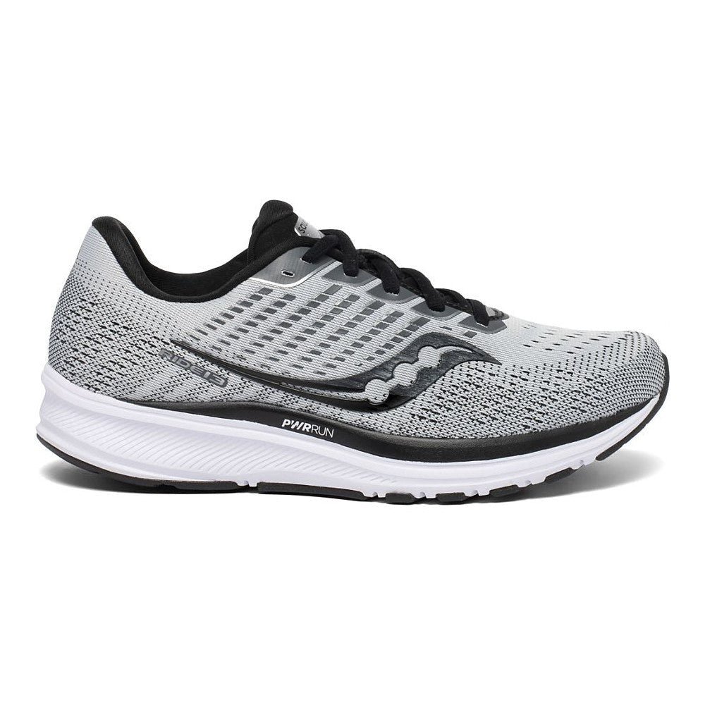 Women's Saucony Ride 13, Grey/Black, 11 B Medium