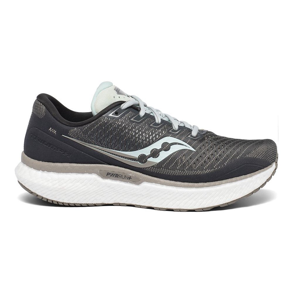 Women's Saucony Triumph 18, Charcoal/Sky, 8.5 D Wide