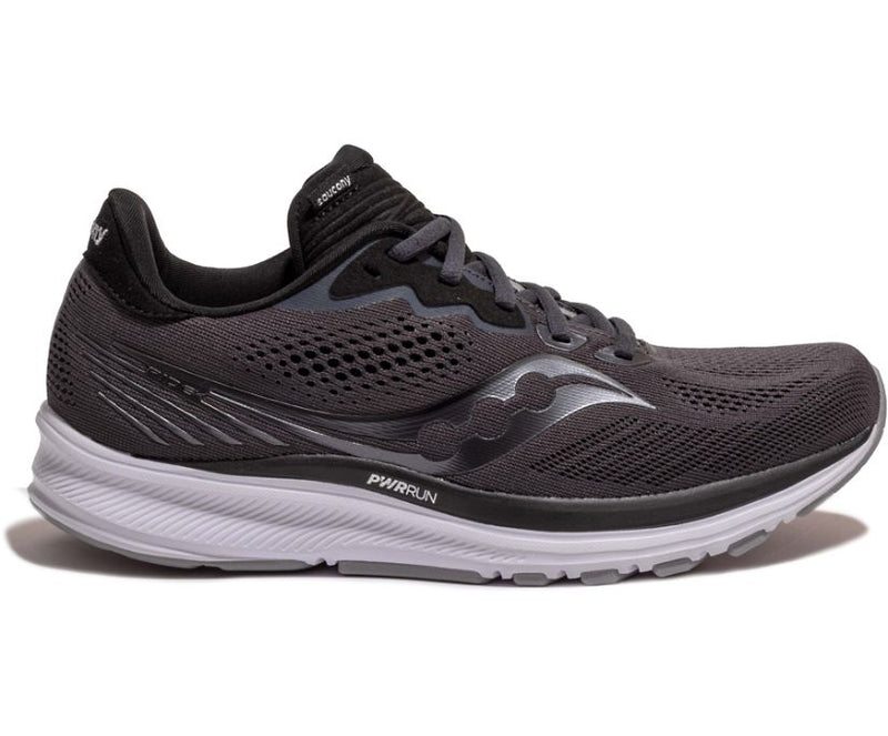 Women's Saucony Ride 14, Black/White, 9.5 B Medium
