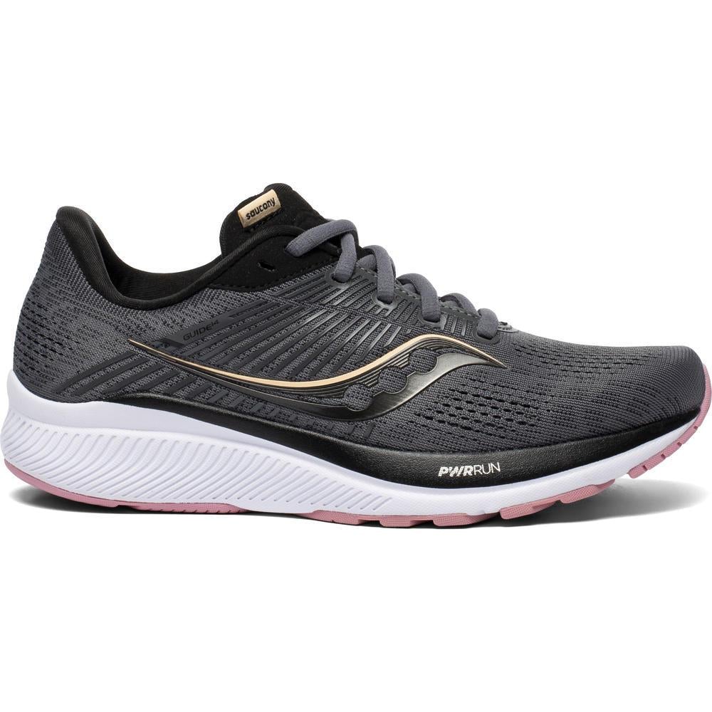 Women's Saucony Guide 14, Charcoal/Rose, 8 B Medium