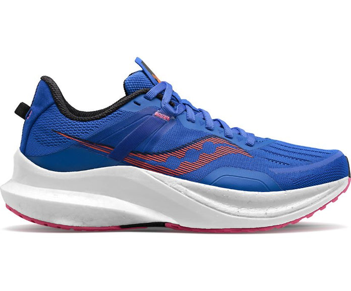 Women's Saucony Tempus, Blue Raz/Zest, 8 B Medium