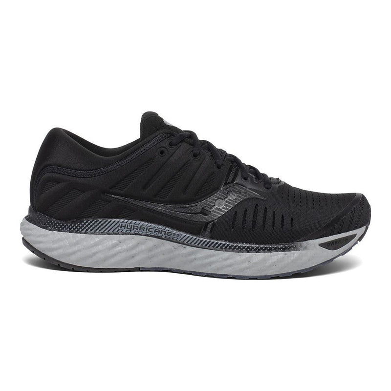 Men's Saucony Hurricane 22, Blackout, 13 D Medium