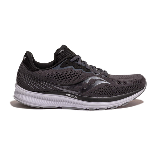 Men's Saucony Ride 14, Charcoal/Black, 10.5 2E Wide