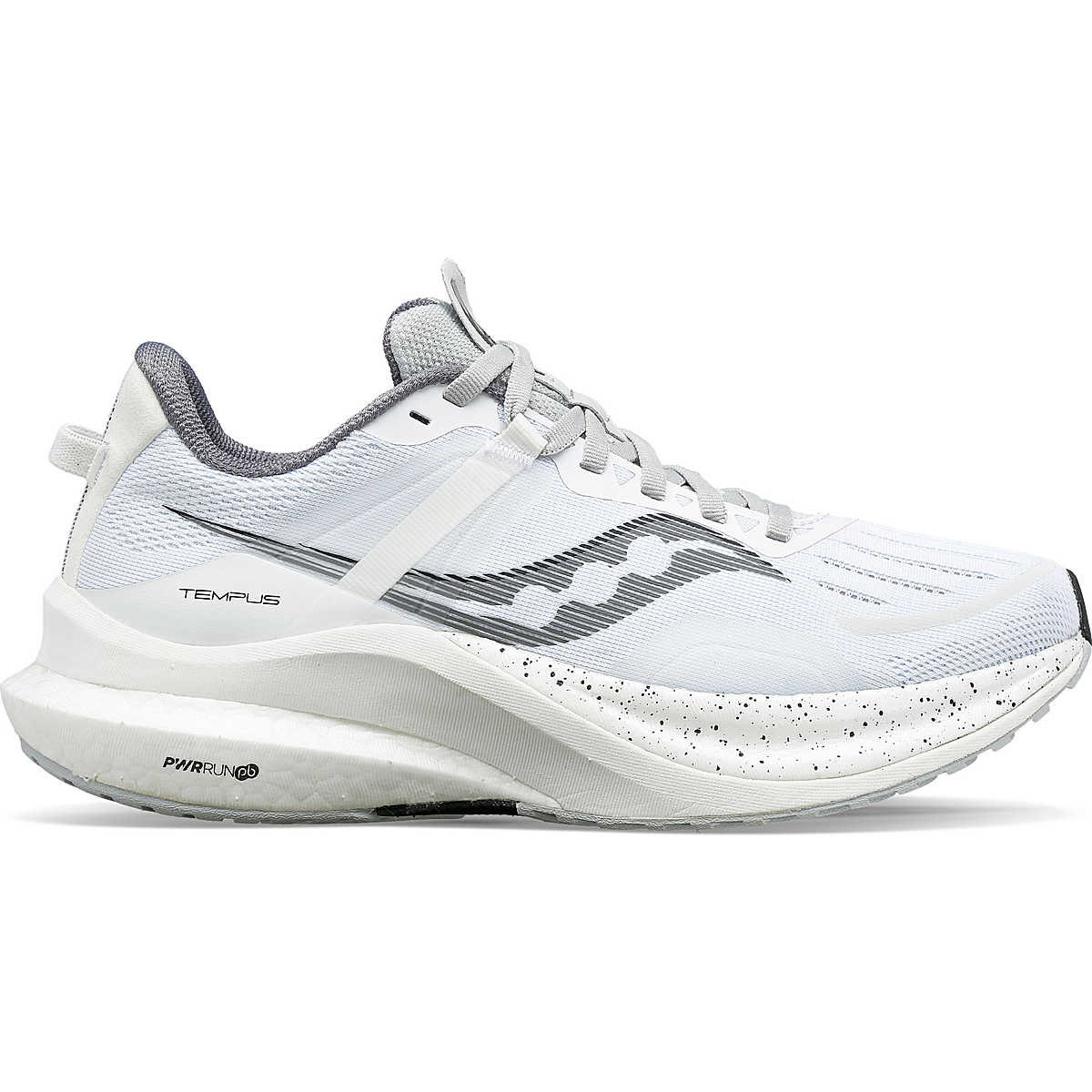 Women's Saucony Tempus, White/Black, 7.5 B Medium