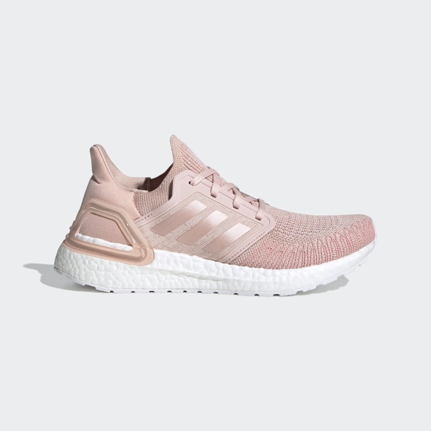 Women's Adidas Ultraboost 20, Pink/Pink/White, 6.5 B Medium