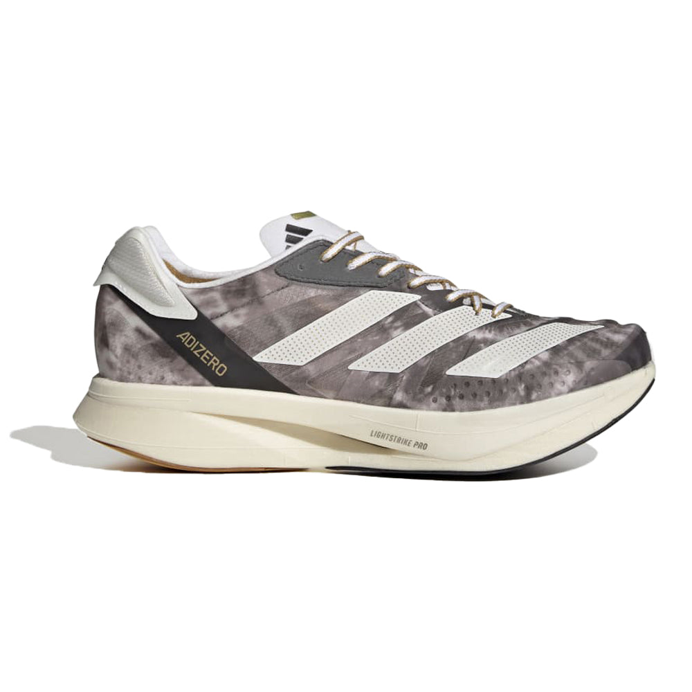 Men's Adidas Adizero Adios Pro 2 TME, Ftwr White/Gold Met./Grey One, 8.5 D Medium