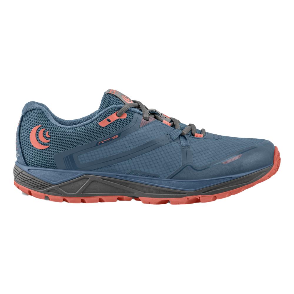 Women's Topo Athletic MT-3, Blue/Coral, 9 B Medium