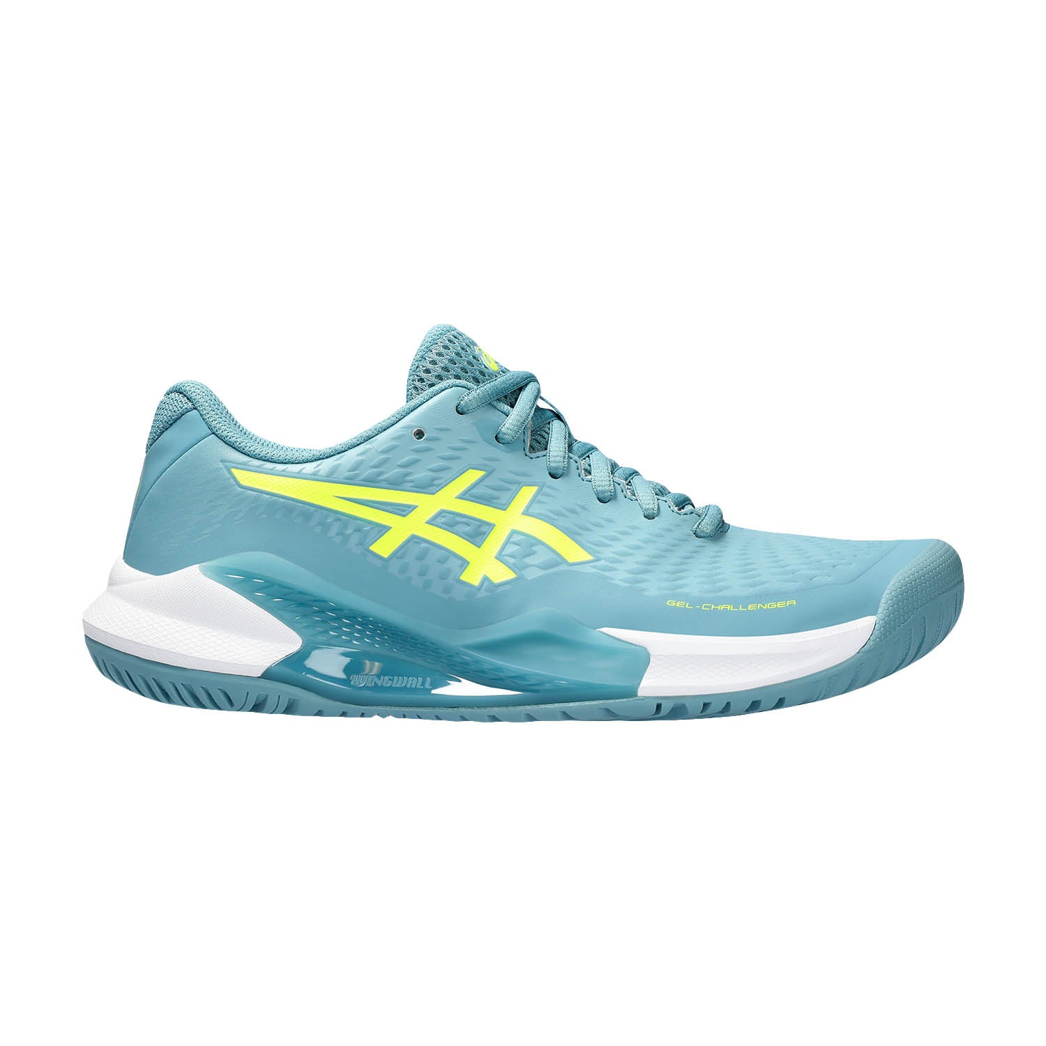Women's Asics Gel-Challenger 14, Gris Blue/Safety Yellow, 9 B Medium