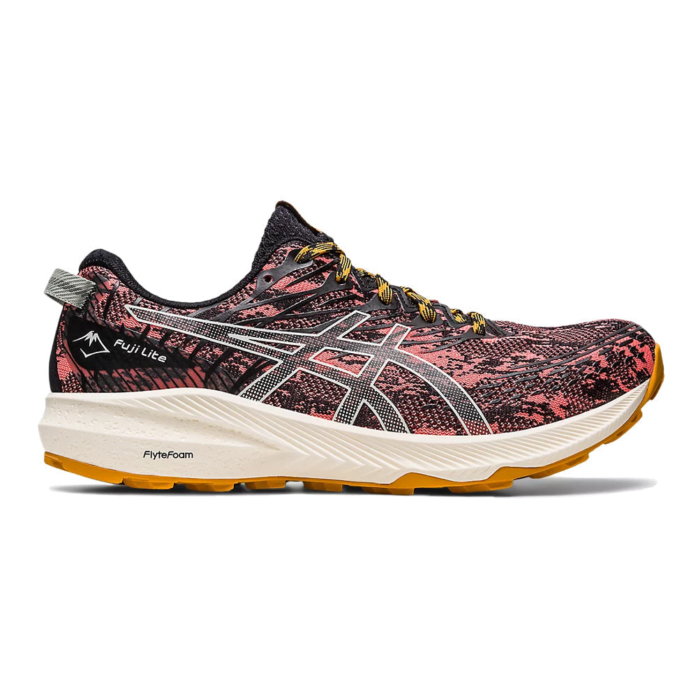 Women's Asics Fuji Lite 3, Papaya/Light Sage, 9.5 B Medium