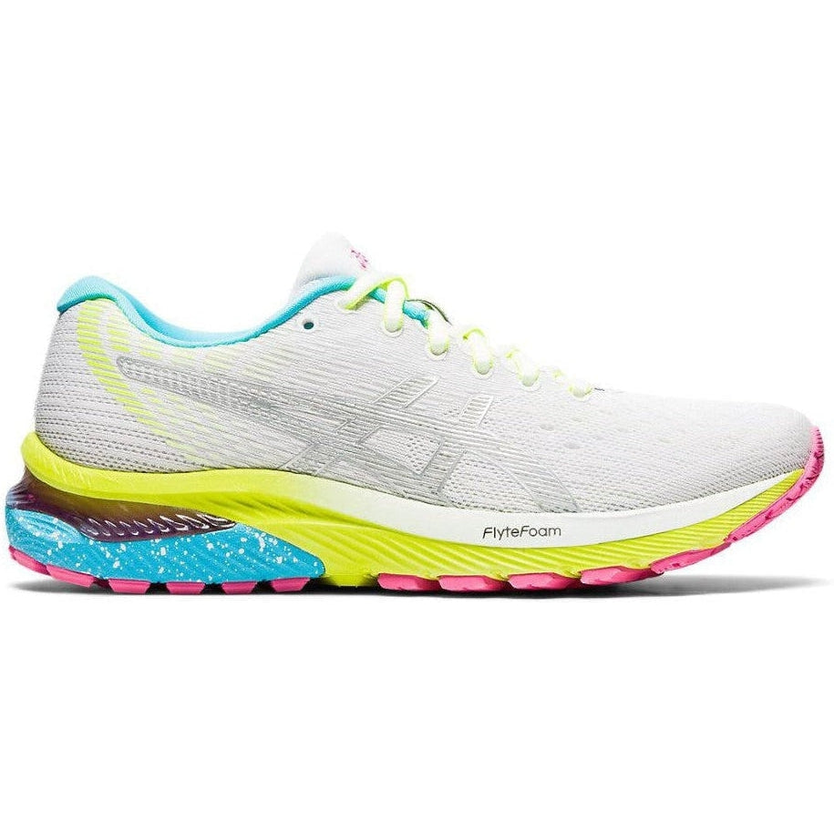 Women's Asics GEL-Cumulus 22 Lite-Show, White/Pure Silver, 7 B Medium