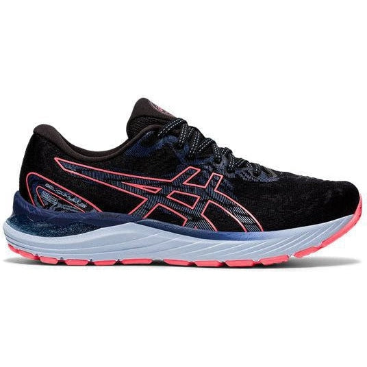 Women's Asics GEL-Cumulus 23, Black/Blazing Coral, 7 B Medium