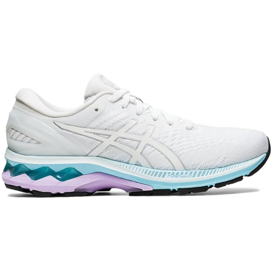 Women's Asics Gel-Kayano 27, White/Pure Silver, 11 B Medium
