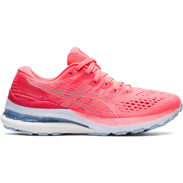 Women's Asics Gel-Kayano 28, Blazing Coral/Mist, 7 B Medium