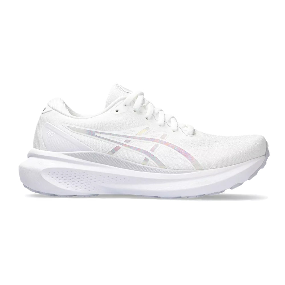 Women's Asics GEL-Kayano 30 Anniversary, White/Lilac Hint, 7.5 B Medium