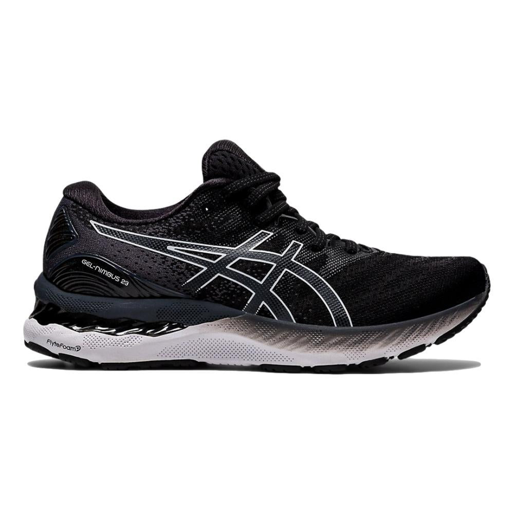 Women's Asics GEL-Nimbus 23, Black/White, 9.5 D Wide