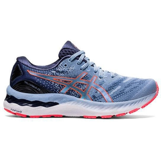 Women's Asics GEL-Nimbus 23, Black/Blue/Nightlife, 9.5 B Medium