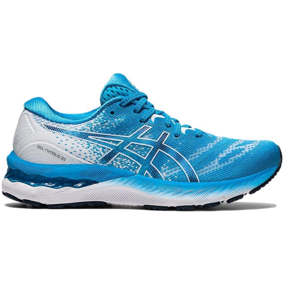Women's Asics Gel-Nimbus 23, Digital Aqua/White, 6 B Medium