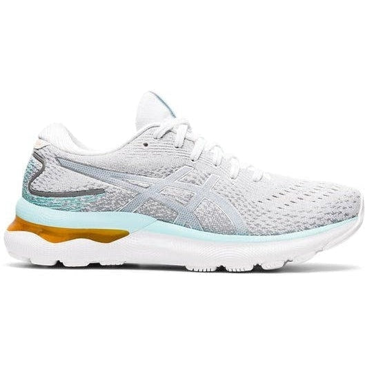 Women's Asics Gel-Nimbus 24, White/Pure Silver, 10.5 B Medium