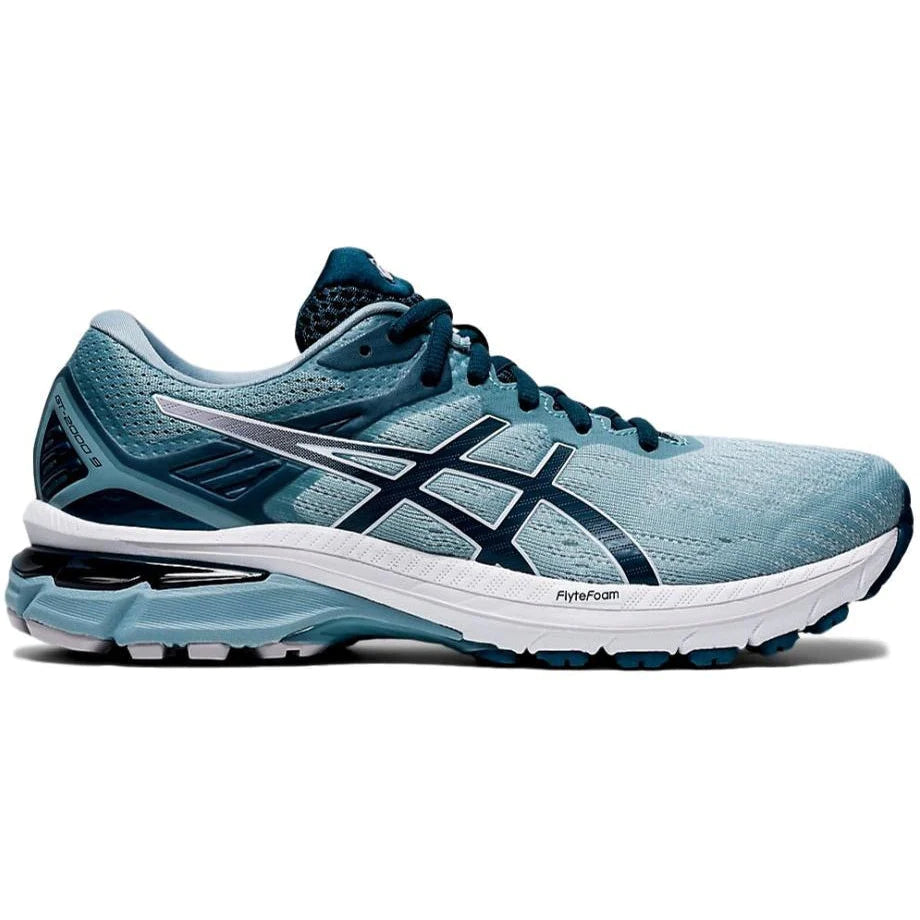 Women's Asics GT-2000 9, Light Steel/Magnetic Blue, 6 B Medium